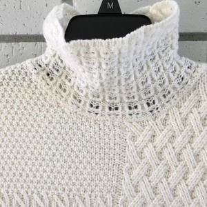 KATE HILL LACY LONG SLEEVE MOCK NECK SWEATER